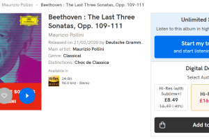 【qobuz】 Beethoven : The Last Three Sonatas, Opp. 109-111